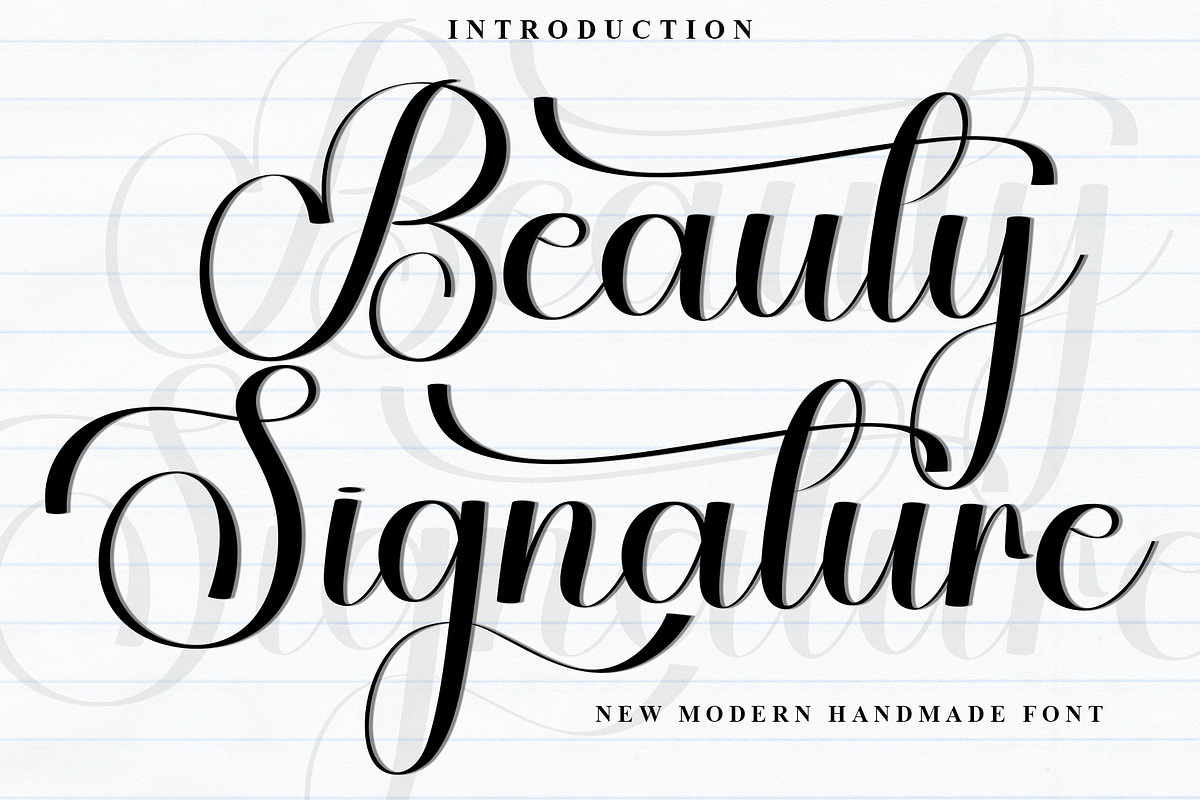 Beauty Signature, a Handwritten Font by FreshTypeINK (Photo 1 of 8)