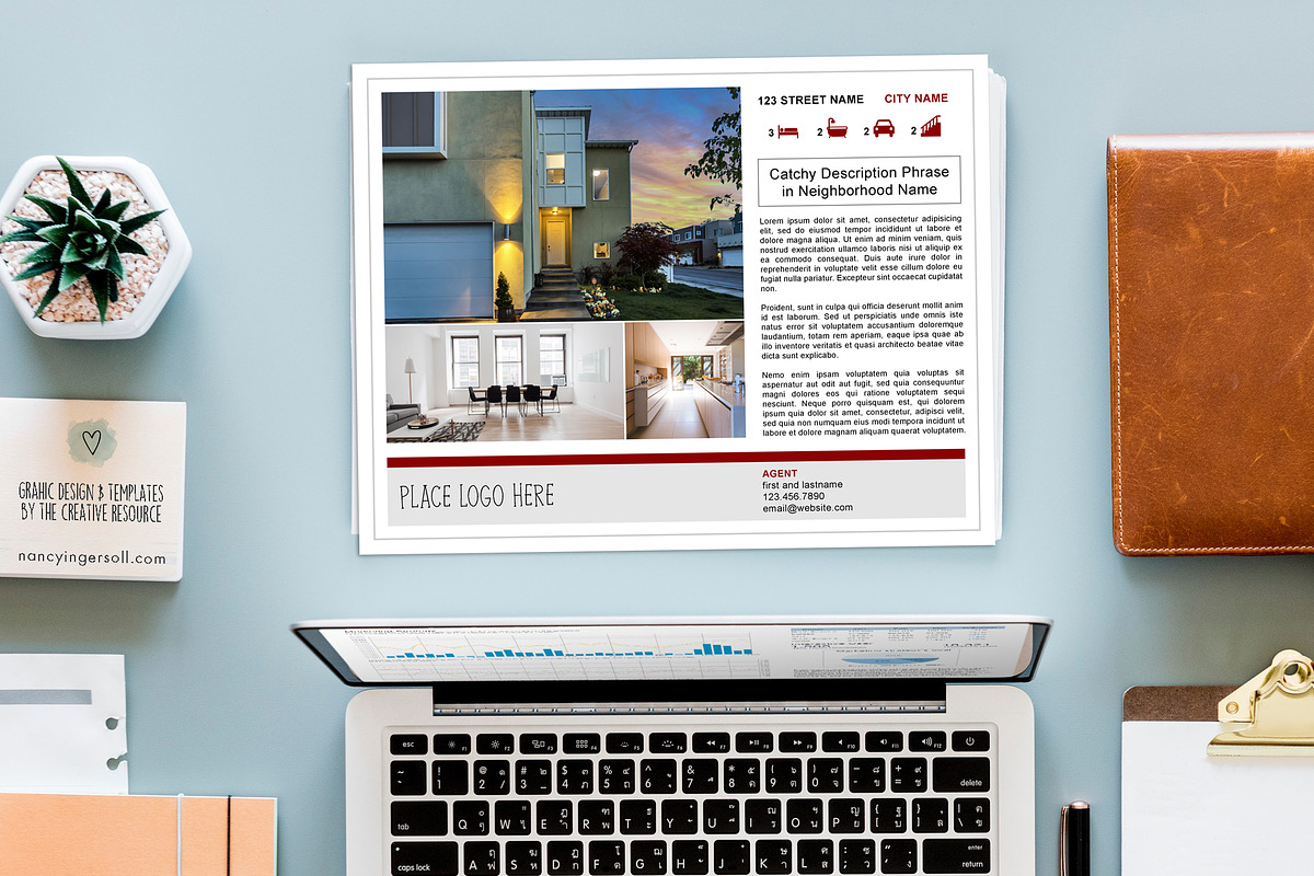 Real Estate Flyers with smart layers, a Flyer Template by Nancy Ingersoll (Photo 1 of 4)