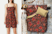 Modern Abstract Orange Rings Pattern, a Pattern Graphic by Gullenda (Thumbnail 4 of 6)