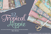 Tropical Hippie Seamless Pattern Set, a Pattern Graphic by Sketchbook Designs (Thumbnail 6 of 7)
