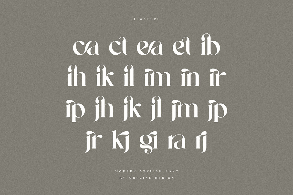 Trendy & Modern Fonts 2 - 10 Sets, a Font by Cruzine (Photo 38 of 42)
