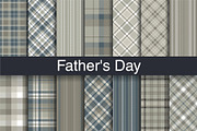 #19 Father's Day Patterns EPS + JPG, a Pattern Graphic by Plaid4You (Thumbnail 1 of 10)