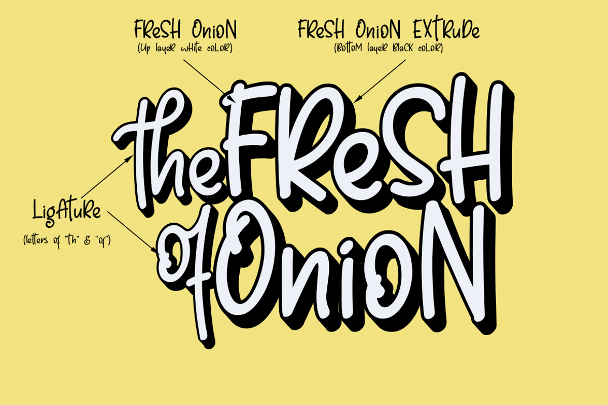 Fresh Onion // Layered Funny Display preview 2