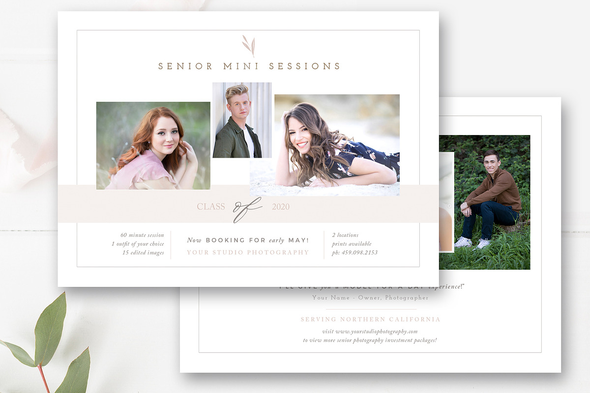 Senior Mini Session Marketing Board, a Flyer Template by By Stephanie Design (Photo 1 of 4)