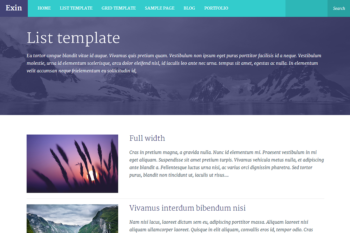 Exin WordPress theme, a WordPress Template by FineHive (Photo 3 of 5)