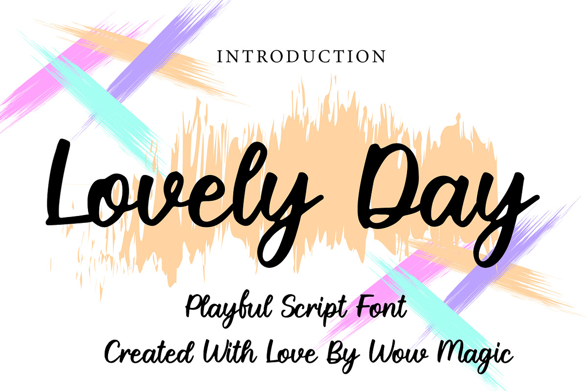 Lovelyday, a Script Font by Wow Magic (Photo 1 of 2)
