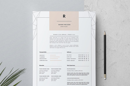 3 page Resume Template / Rhian