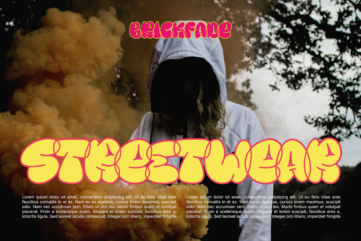 YT Brickfade - Bubble Graffiti Font, a Handwritten Font by Youthlabs Studio (Photo 8 of 15)