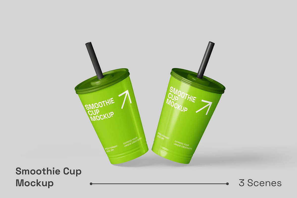 Smoothie Cup Mockup, a Cups & Container Mockup by renderstockmarket (Photo 1 of 4)