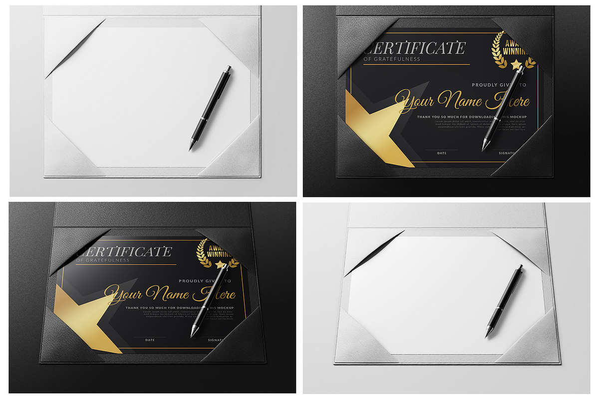 A4 Certificate with Case Mockup Set, a Books & Magazine Mockup by Remnand Studio (Photo 7 of 11)