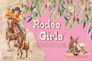 Rodeo Girls, Cowgirl Clip Art