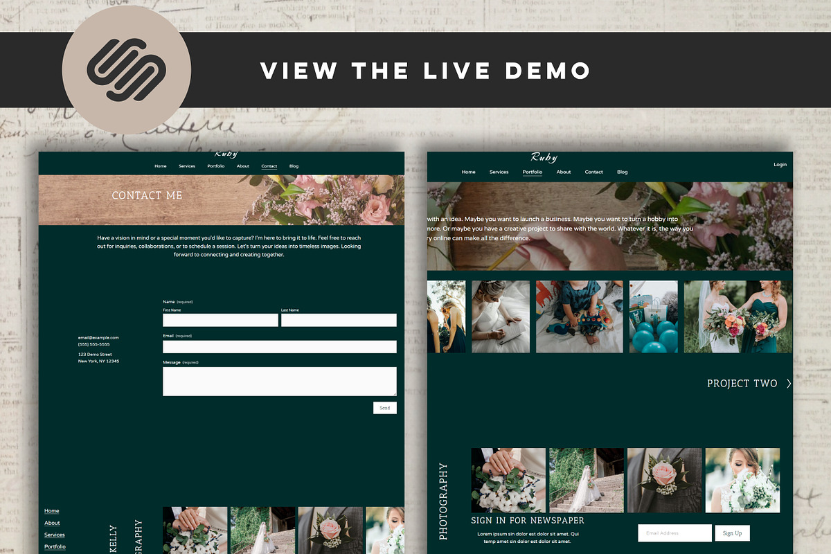 Squarespace photographer website, a Squarespace Template by Design House (Photo 5 of 10)