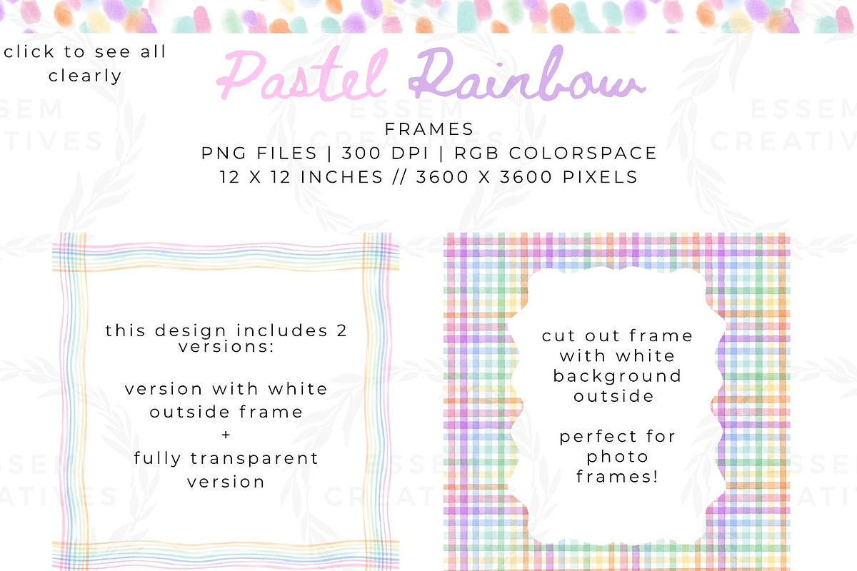 Pastel Rainbow Grandmillenial Frames, a Background Graphic by Essem Creatives (Photo 3 of 6)