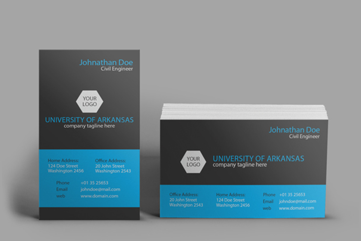 University Business Card, a Business Card Template by voryu