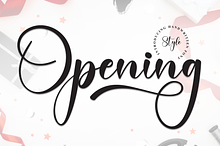 Opening | Script Font