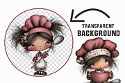 Whimsical Little Girl Chef Hat Clipa, an Illustration by Libby Wishes (Thumbnail 6 of 7)