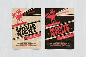 Movie Night Flyer, a Flyer Template by DesignWorkz
