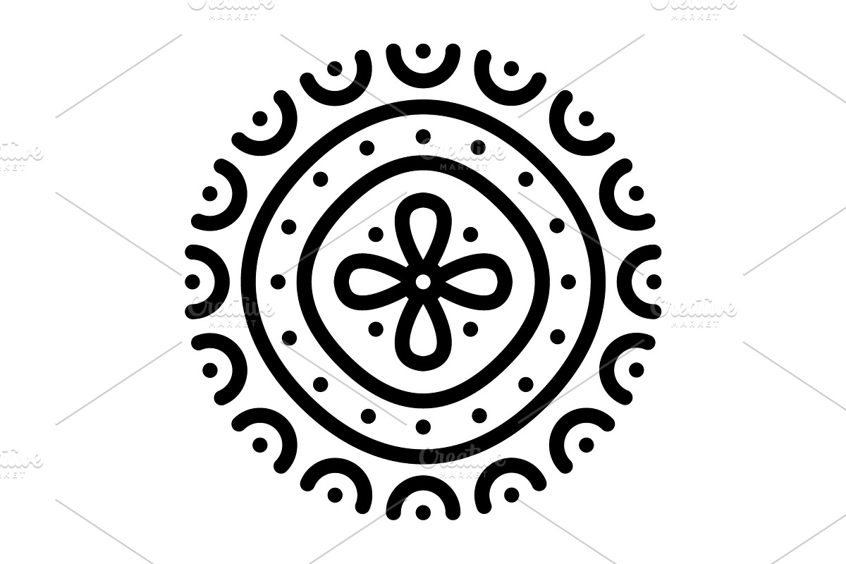 Aboriginal aborigine black icon, an Outline Icon by Creative priyanka