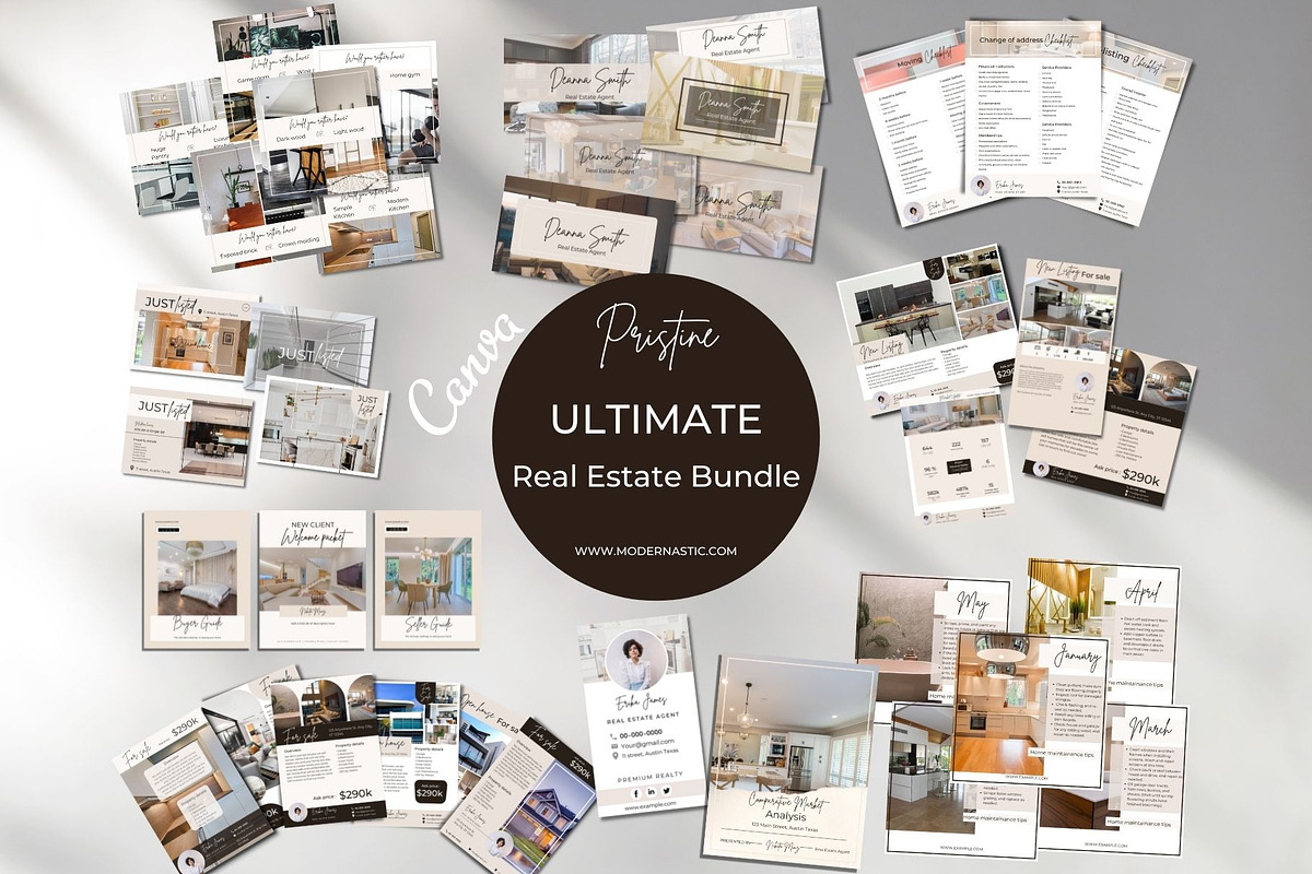 Pristine - The Real Estate Bundle, a Social Media Template by Modernastic - Canva (Photo 1 of 10)