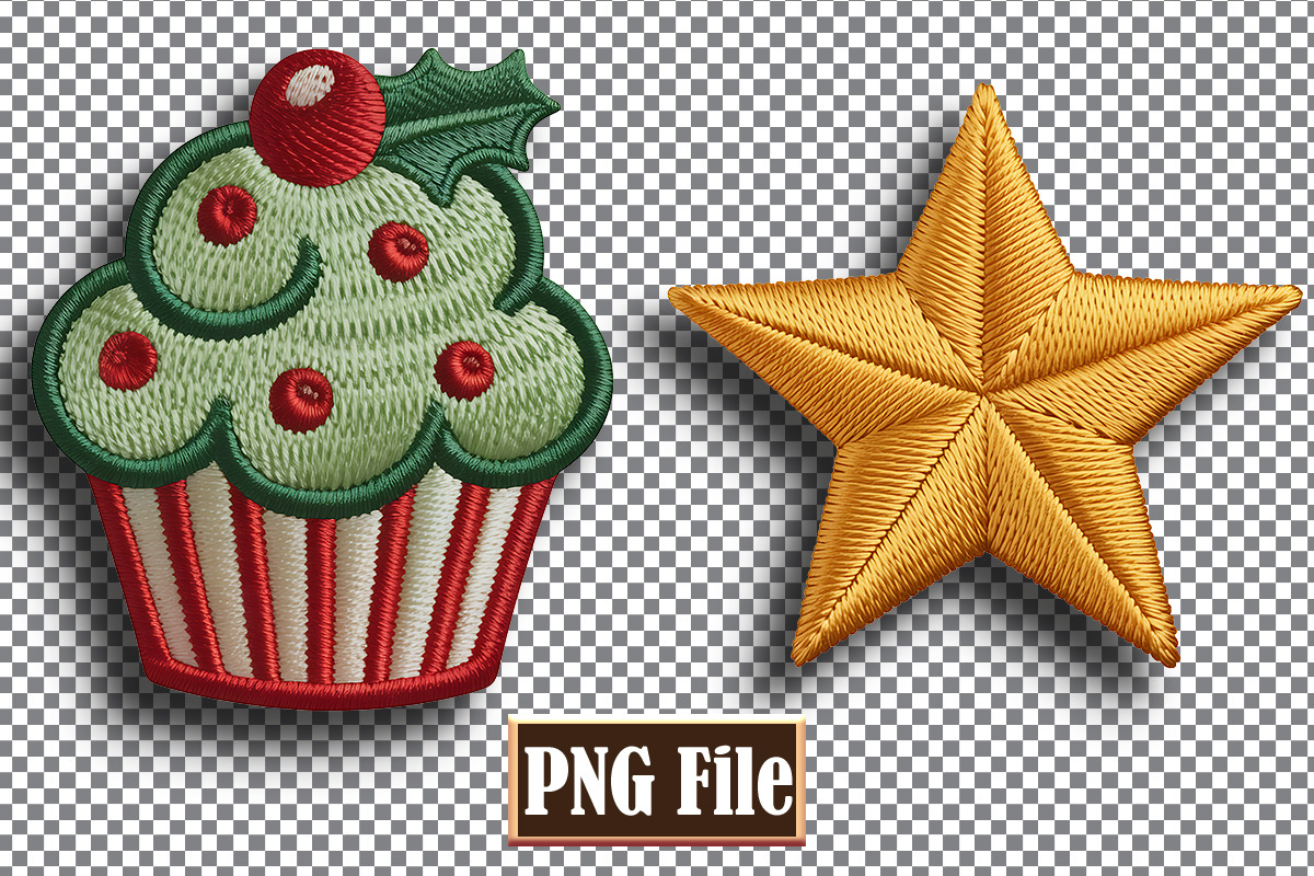 Christmas Embroidery Clipart Bundle, a Seasonal Illustration by protabsorkar11 (Photo 7 of 10)
