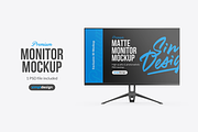 Monitor Mockup, a Device Mockup by SimplDesign (Thumbnail 1 of 3)