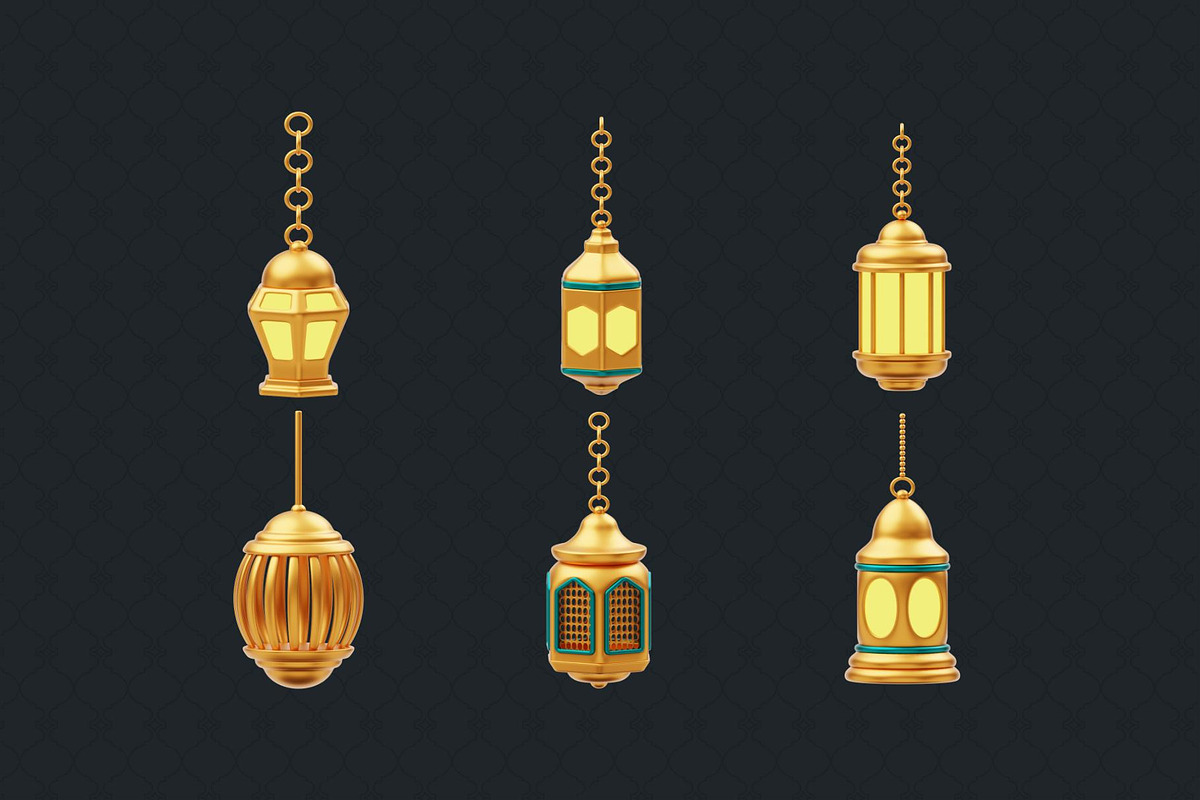 Golden Ramadan Ornament Decoration, an Object 3D Model by Creative Perspective (Photo 5 of 5)
