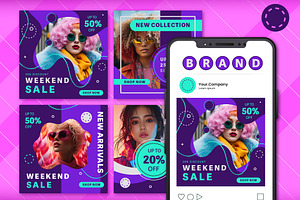 Social Media Post Sale Set, a Templates & Theme by studiogstock