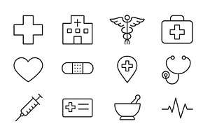 Vector illustration of medical icons, a Healthcare Illustration by ZinetroN