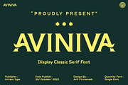 Aviniva, a Serif Font by artism_design (Thumbnail 1 of 8)