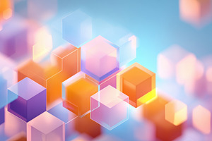 Vibrant abstract background with colorful cubes, an Abstract Photo by AlyaAnd
