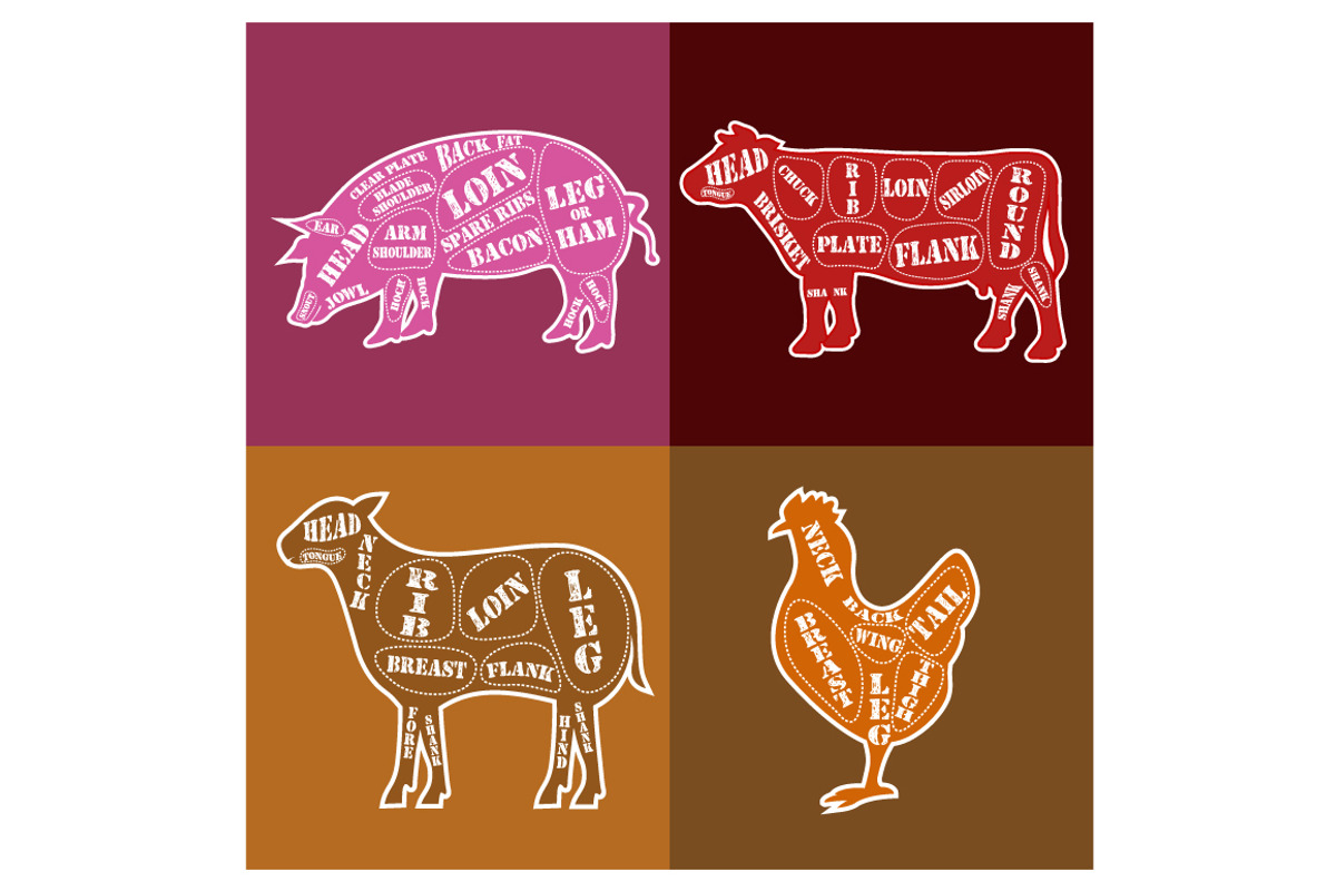 Meat. Text set of butcher, a Graphic by Tomass2015 (Photo 2 of 3)