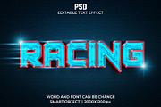Racing 3d Editable Psd Text Effect, a Layer Style Add-On by bdrobin (Thumbnail 1 of 2)