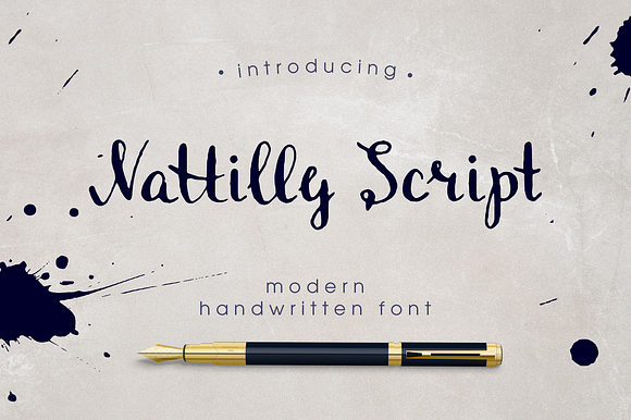 Nattilly Script font preview 8