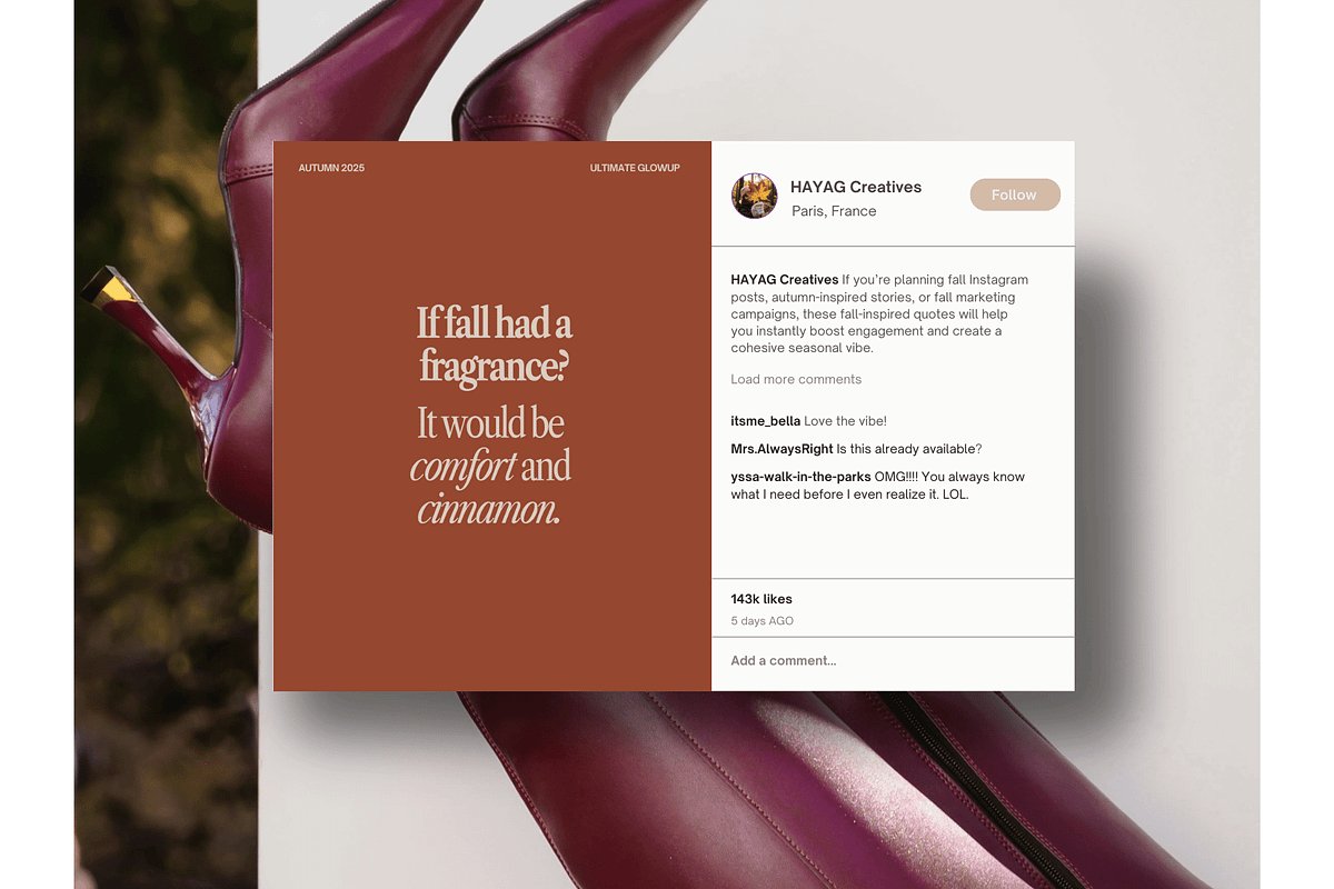 100 Autumn Quotes for Instagram Templates in Canva for Beauty Industry preview 5