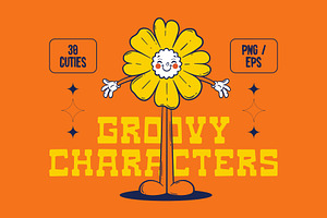 Groovy Characters, an Object Illustration by Alina Sh