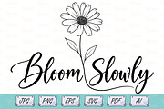 Bloom Slowly Floral Line Art, a Decorative Illustration by Ghagra (Thumbnail 1 of 7)