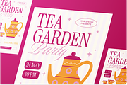Tea Party Flyer Set, a Flyer Template by Annora Studio (Thumbnail 6 of 6)