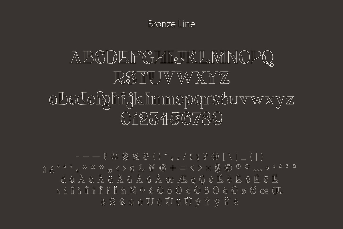 Bronze font preview 3