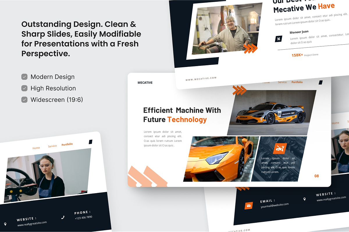 Automotive Presentation Google Slide, a Presentation Template by SquidPixey (Photo 3 of 6)