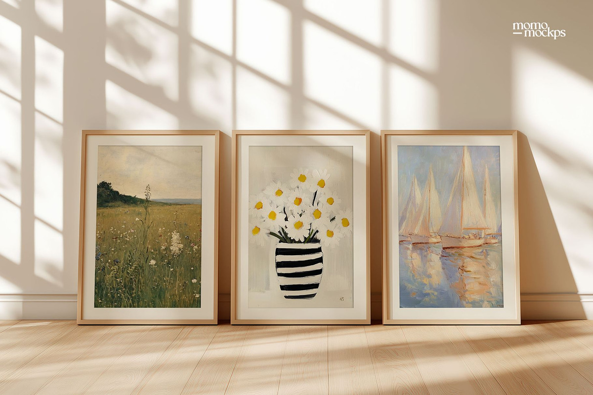 Gallery Wall Frame Mockup x3 - PSD, a Household Mockup by momomockps (Photo 2 of 7)