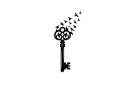 50 Flying Keys Silhouette Vector Bun, an Illustration by Designs_River (Thumbnail 37 of 51)