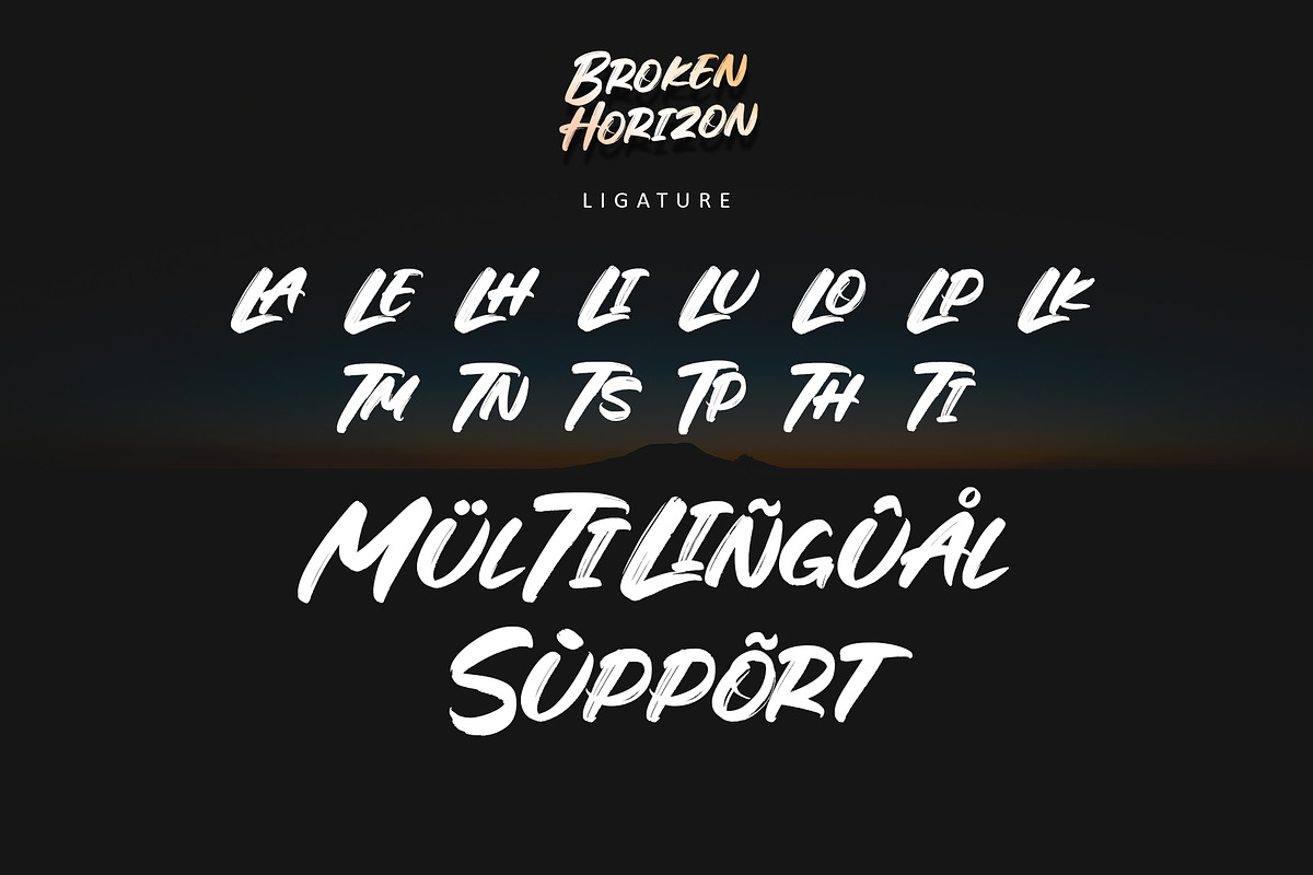 Broken Horizon, a Handwritten Font by Letterara (Photo 9 of 10)