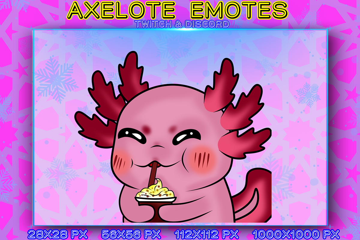 AXELOTE EMOTES TWITCH, an Animal Illustration by YUNGMOTS (Photo 4 of 5)