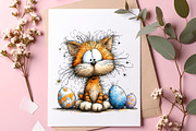 Whimsical easter cats clipart, an Illustration by SinaCreation (Thumbnail 8 of 11)
