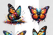 Butterfly illustrations with splash, an Animal Illustration by yod67 (Thumbnail 2 of 10)