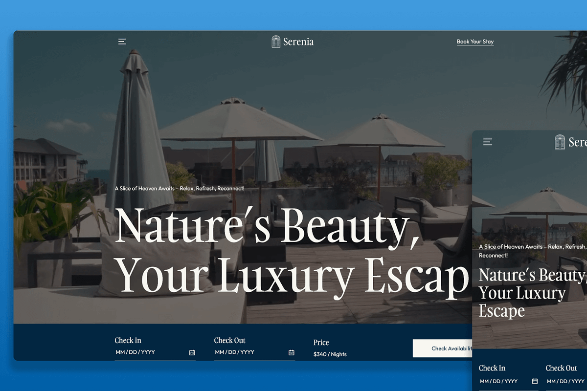Serenia – Resort, Spa Figma Template, an UI Kit Template by Flow Samurai Templates (Photo 1 of 5)