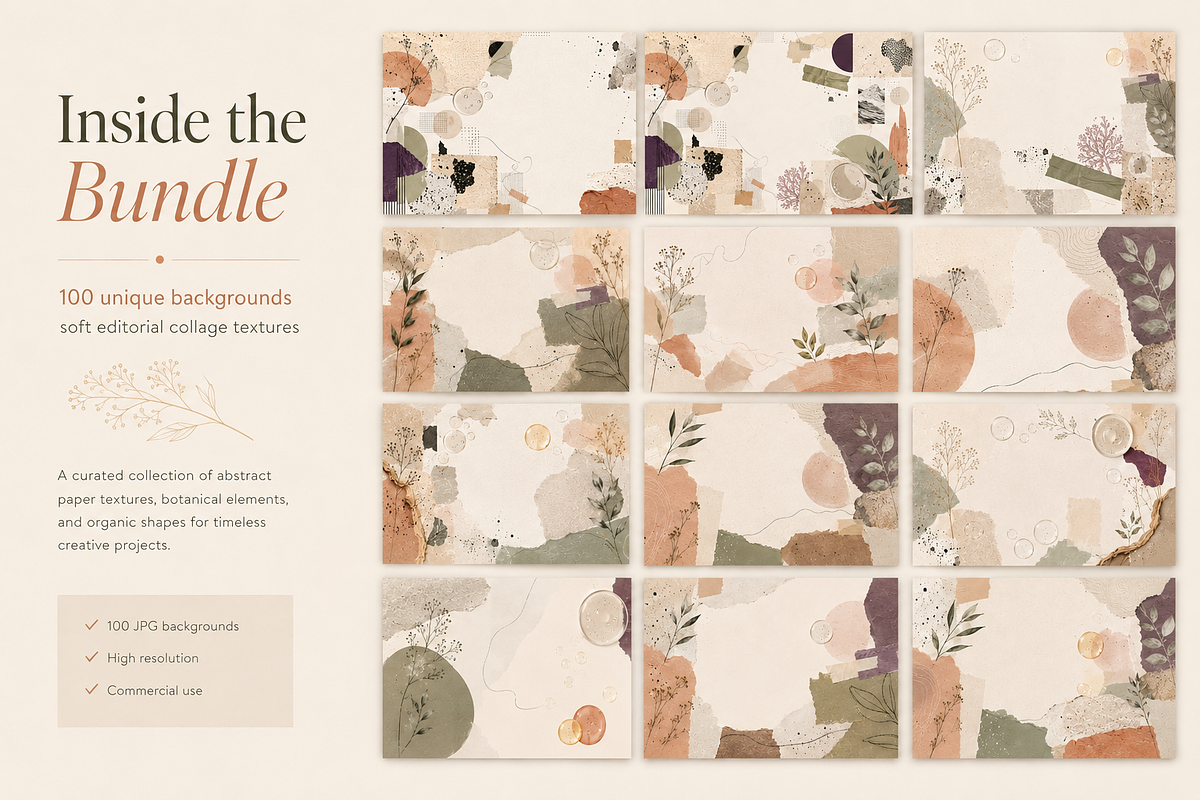 100 Botanical Beauty Backgrounds, a Background Graphic by liravega (Photo 3 of 7)