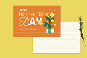 Orange Mothers Day Greeting Card, a Card Template by Neermana (Thumbnail 3 of 4)