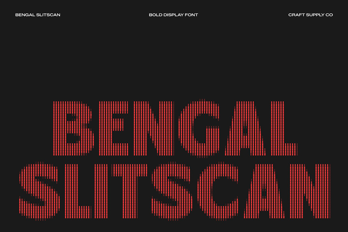 Bengal Slitscan, a Sans Serif Font by Craft Supply Co. (Photo 1 of 8)