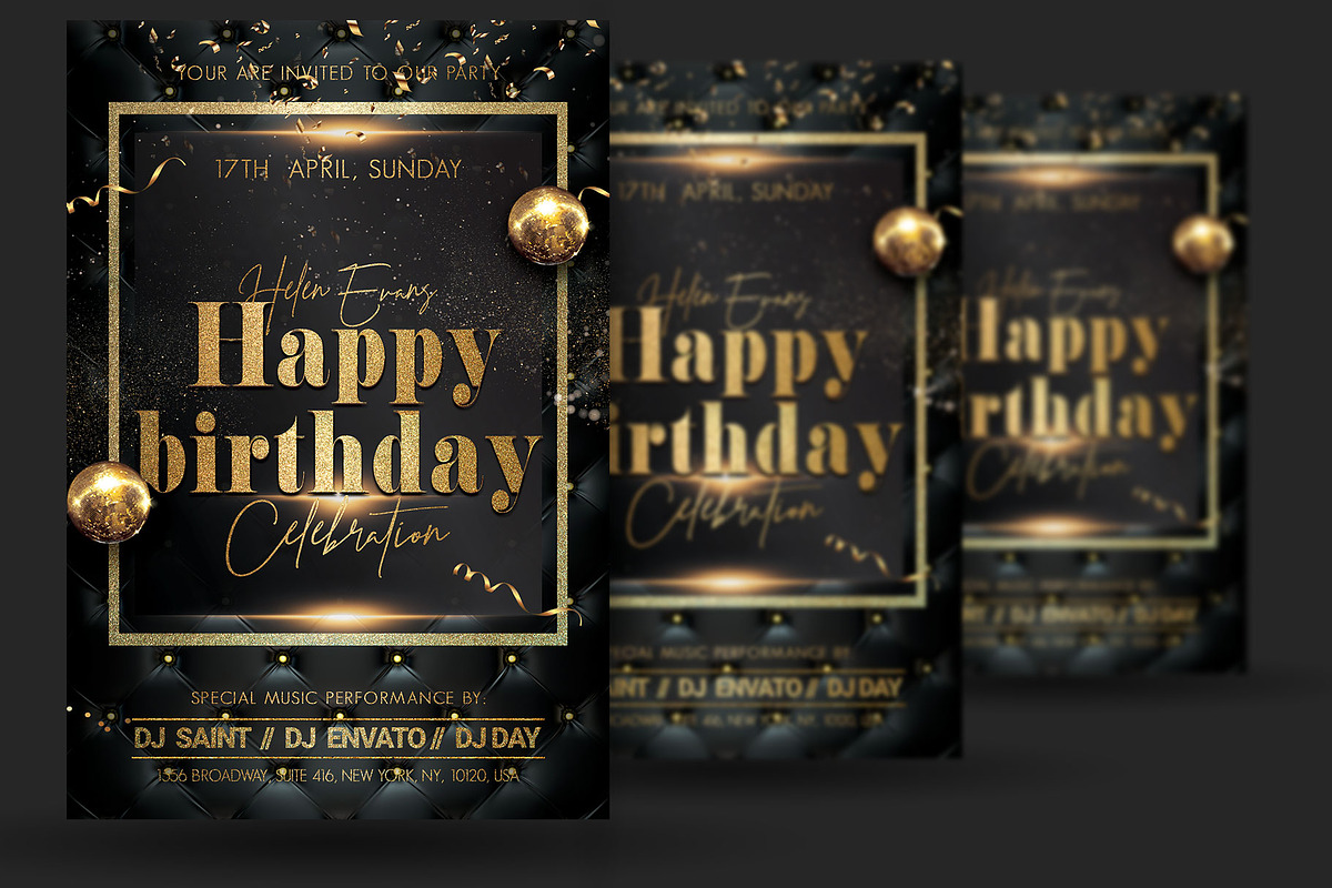 Happy Birthday Invitation, a Flyer Template by Artolus (Photo 4 of 4)